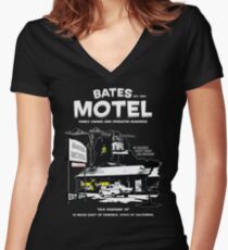 Bates Motel - Open 24 hours Women's Fitted V-Neck T-Shirt