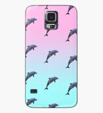 Funda/vinilo para Samsung Galaxy Patrón de delfines Vaporwave