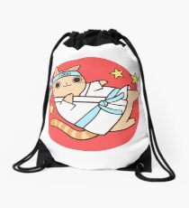 Karate Cat Drawstring Bag
