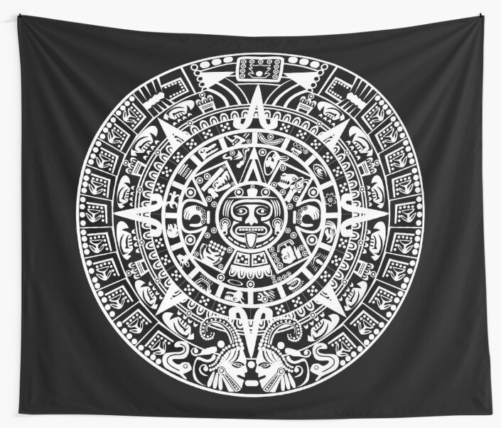 "MAYAN CALENDAR 1" Wall Tapestries by Mark Hall Redbubble