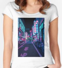 Camiseta entallada de cuello redondo Tokio - A Neon Wonderland