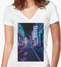 Tokio - Ein Neon-Wunderland Shirt mit V-Ausschnitt