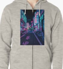 Sudadera con capucha y cremallera Tokio - A Neon Wonderland