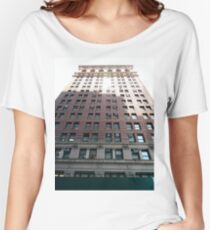 New York, Manhattan, #New York, #Manhattan, Tower Block, #TowerBlock, High-Rise Building, #HighRiseBuilding Women's Relaxed Fit T-Shirt