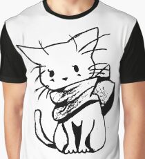 Scarf Kitty Graphic T-Shirt