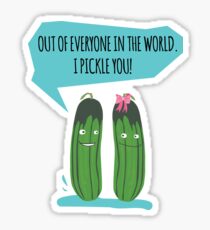 Out of Everyone In The World I Pickle You Funny Pickle Dill Sticker
