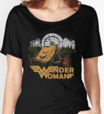 Wander Woman Funny Camping Love Gift for Women T-shirt Women's Relaxed Fit T-Shirt