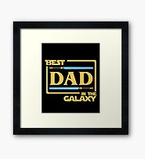 Best Dad In Galaxy Shirt Fathers Day Gift Lightsabers Jedi Framed Print
