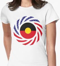 Australian Aboriginal American Multinational Patriot Flag Series Women's Fitted T-Shirt