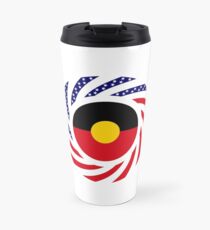 Australian Aboriginal American Multinational Patriot Flag Series Travel Mug