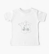 Map of France, bicycle, pigeons. Baby Tee