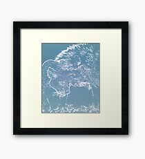 Cuddling Lions Framed Print