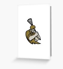 Commando Lacrosse Mascot Greeting Card