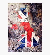 UK Flag Map Fotodruck