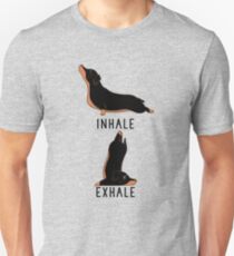 Inhale Exhale Dachshund Yoga Unisex T-Shirt