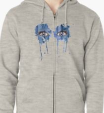 Watercolour eyes Zipped Hoodie