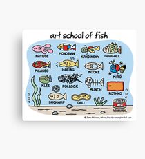 art school of fish Canvas Print
