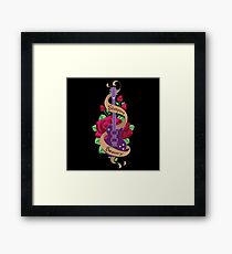 Guitar Tattoo - Sleeping Beauty Framed Print