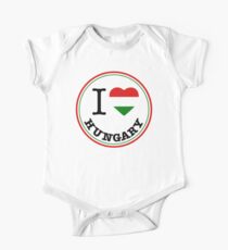 I Love Hungary, circle, sticker One Piece - Short Sleeve