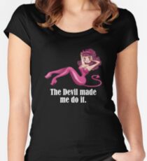 the devil made me do it Women's Fitted Scoop T-Shirt