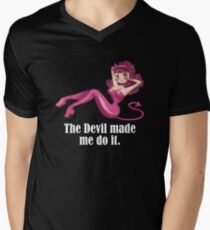 the devil made me do it Men's V-Neck T-Shirt