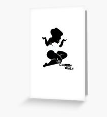 I Love Chubby Girls Black Greeting Card
