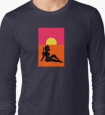 Pop Art Sexy Robot Girl Long Sleeve T-Shirt