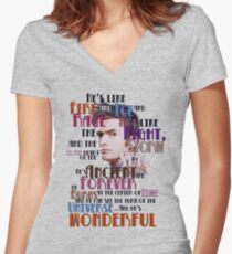wonderful doctor Women's Fitted V-Neck T-Shirt