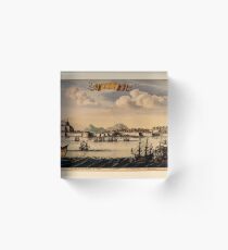 Map Of Corfu 1600 Acrylic Block