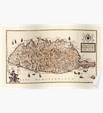 Map Of Corsica 1771 Poster