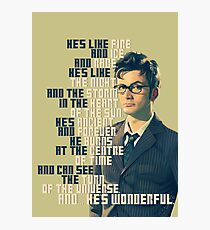 David Tennant - He's wonderful Photographic Print