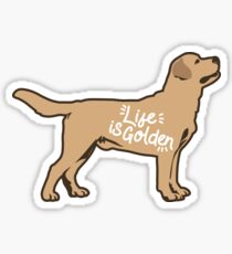 Pegatina Golden Retriever | La vida es dorada