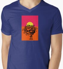 Grateful Skull and Roses Dead Skeleton Men's V-Neck T-Shirt