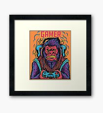 Gorilla Gamer Framed Print