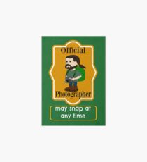 Fun Sarcastic Official Photographer Label Art Board