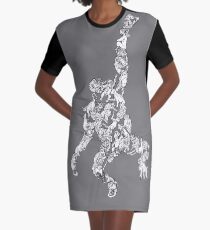 Primates - Monkeys, Apes - Evolution Graphic T-Shirt Dress