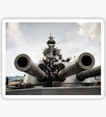 Sailor and HMS Nelson, 1941 colorized Sticker