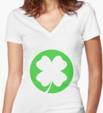 Happy St. Patrick's Day Women's Fitted V-Neck T-Shirt