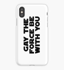 Gay the Force (black, bold) iPhone Case
