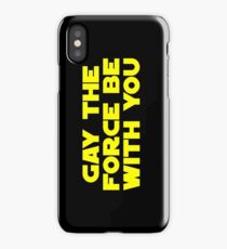 Gay the Force (yellow, bold) iPhone Case
