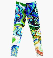 welliges Gesicht - queere abstrakte Kunst »moderne Kunst» experimenteller Druck »Hippie trippy Leggings