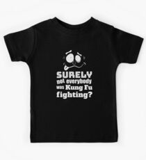 Vatertag Dad Witz verrückter Kung Fu Kampf Kinder T-Shirt