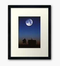 Nebraska Moon Framed Print
