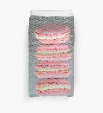 Macaron rose macaron vitrail mosaïque Housse de couette