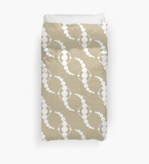 Wavy Crop Circle White Duvet Cover