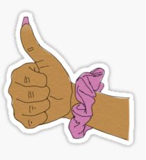 pink scrunchie Sticker