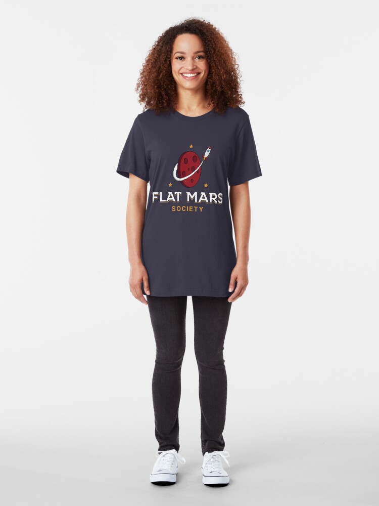Alternative Ansicht von Flat Mars Society - Funny Planet Gift Slim Fit T-Shirt