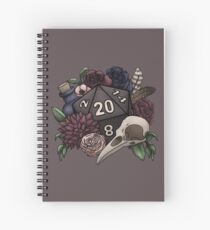 Necromancer D20 Tabletop RPG Gaming Dice Spiral Notebook