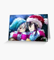 Nezushi Winter Greetings - Card by Ahikuboruchi Greeting Card