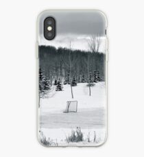 Black and White Pond Hockey iPhone Case